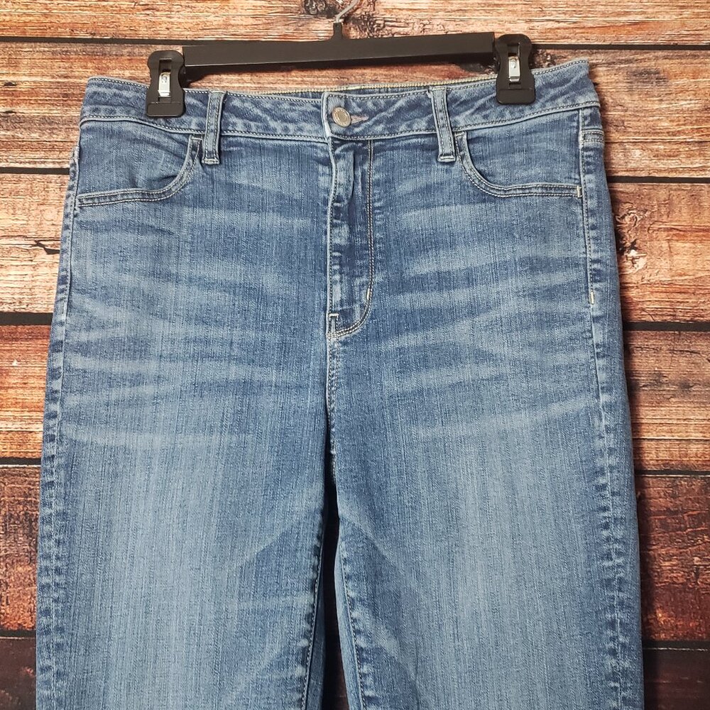 American Eagle Size 10 Long Super High Rise Stretch Jegging Jeans Blue Denim - Picture 5 of 11